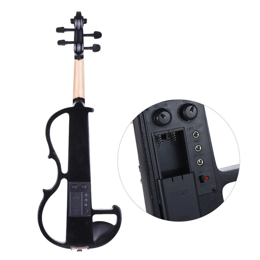 Full Size 4/4 Solid Wood Electric Silent Violin Fiddle Style-2 Ebony Fingerboard Pegs Chin Rest Tailpiece 
Full Size 4/4 Solid Wood Electric Silent Violin Fiddle Style-2 Ebony Fingerboard Pegs Chin Rest Tailpiece