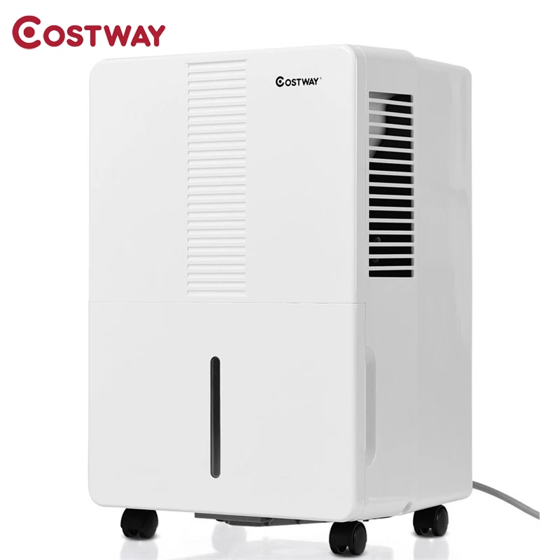 COSTWAY Portable 30 Pint Humidity Control up to 1500 Sq.Ft. Dehumidifier 24-hour on/off Timer 3 Speed Fan Dehumidifier
COSTWAY Portable 30 Pint Humidity Control up to 1500 Sq.Ft. Dehumidifier 24-hour on/off Timer 3 Speed Fan Dehumidifier