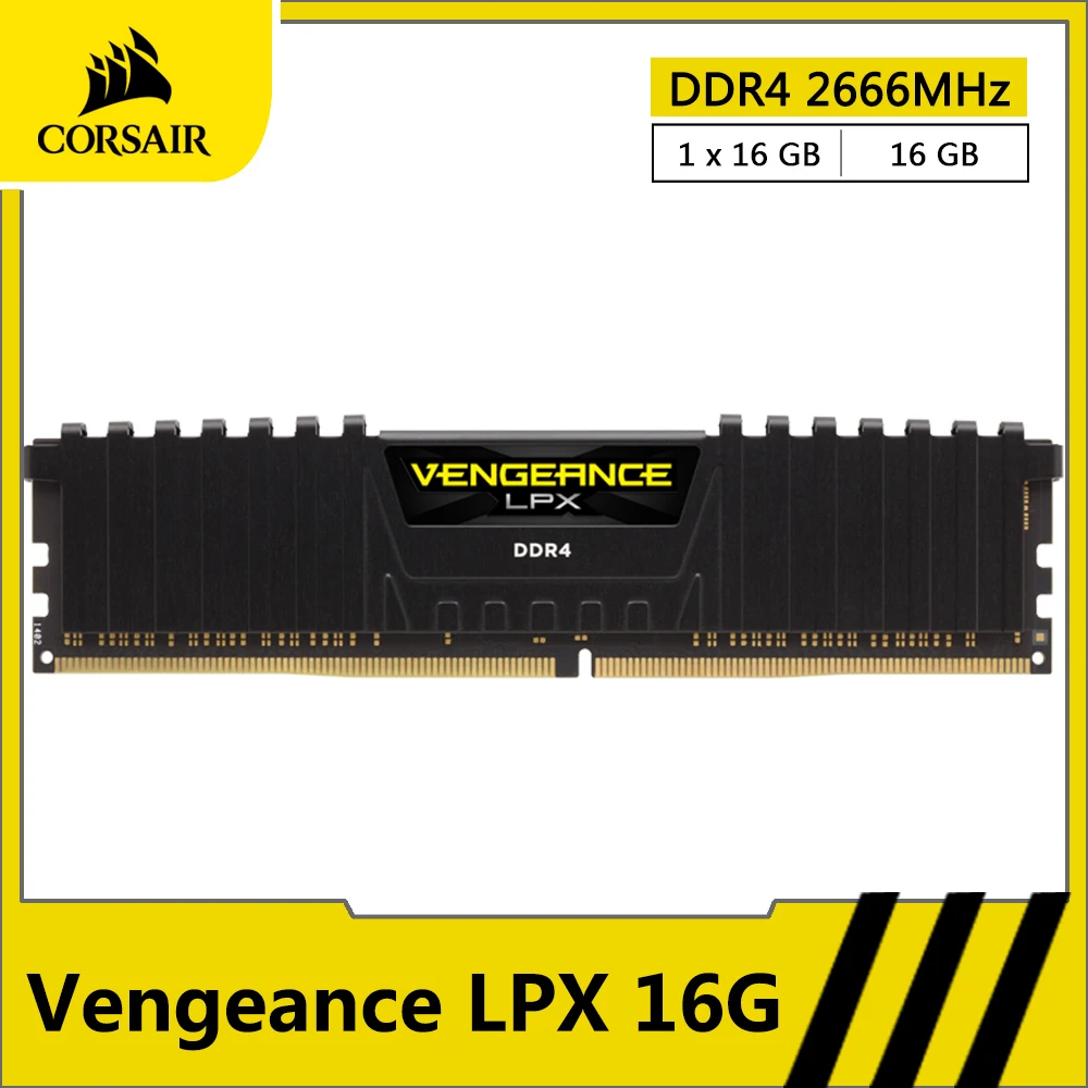 CORSAIR Vengeance LPX RAM DDR4 16GB 32GB 2666MHz Desktop Memory PC Computer Desktop Memoria RAM DDR4 288 Pin DIMM Module
CORSAIR Vengeance LPX RAM DDR4 16GB 32GB 2666MHz Desktop Memory PC Computer Desktop Memoria RAM DDR4 288 Pin DIMM Module