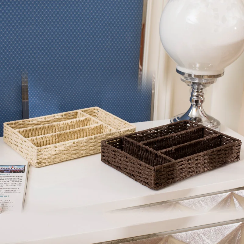 Straw Tableware Basket Handmade Woven Sundries Drawer Storage Organizer Cosmetics Case Kitchen Knife Fork Box Snack Decor Tray
Straw Tableware Basket Handmade Woven Sundries Drawer Storage Organizer Cosmetics Case Kitchen Knife Fork Box Snack Decor Tray