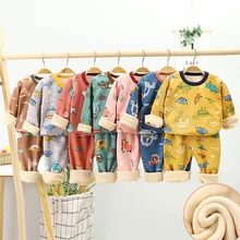 Winter Warm Thick Velvet Children Underwear Set Student BabyGirl Boy HomeClothing Set CartoonPrinting Kids Pajamas 1-11 YearsOld
Winter Warm Thick Velvet Children Underwear Set Student BabyGirl Boy HomeClothing Set CartoonPrinting Kids Pajamas 1-11 YearsOld