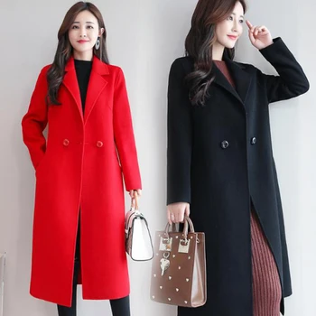 Long section woolen coat female 2020 autumn and winter new Korean version of the solid color large size fashion Slim coat tide
Long section woolen coat female 2020 autumn and winter new Korean version of the solid color large size fashion Slim coat tide