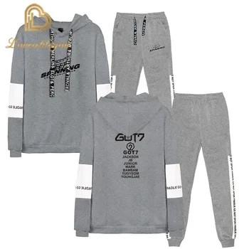 2019 Harajuku World Tour GOT7 Kpop Present You Accessories Hoodie sweatshirt Suits Long Sleeve Sweatshirt+Pants Fashion Sets
2019 Harajuku World Tour GOT7 Kpop Present You Accessories Hoodie sweatshirt Suits Long Sleeve Sweatshirt+Pants Fashion Sets