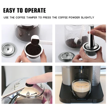 230ml Reusable Coffee Capsule With Tamper Kit For Nespresso Vertuolline Machine With Stainless Steel Spoon
230ml Reusable Coffee Capsule With Tamper Kit For Nespresso Vertuolline Machine With Stainless Steel Spoon