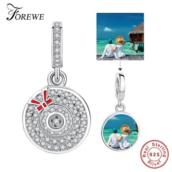 100% 925 Sterling Silver Charm Bead Crystal Forever Round Custom Photo Pendant Charms Fit Original Bracelets Women DIY Jewelry 
100% 925 Sterling Silver Charm Bead Crystal Forever Round Custom Photo Pendant Charms Fit Original Bracelets Women DIY Jewelry