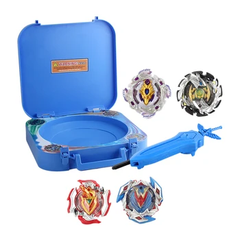 4 Pieces 4D Metal Fusion Spinning with Launcher + Storage Box Gyro Fighting 
4 Pieces 4D Metal Fusion Spinning with Launcher + Storage Box Gyro Fighting