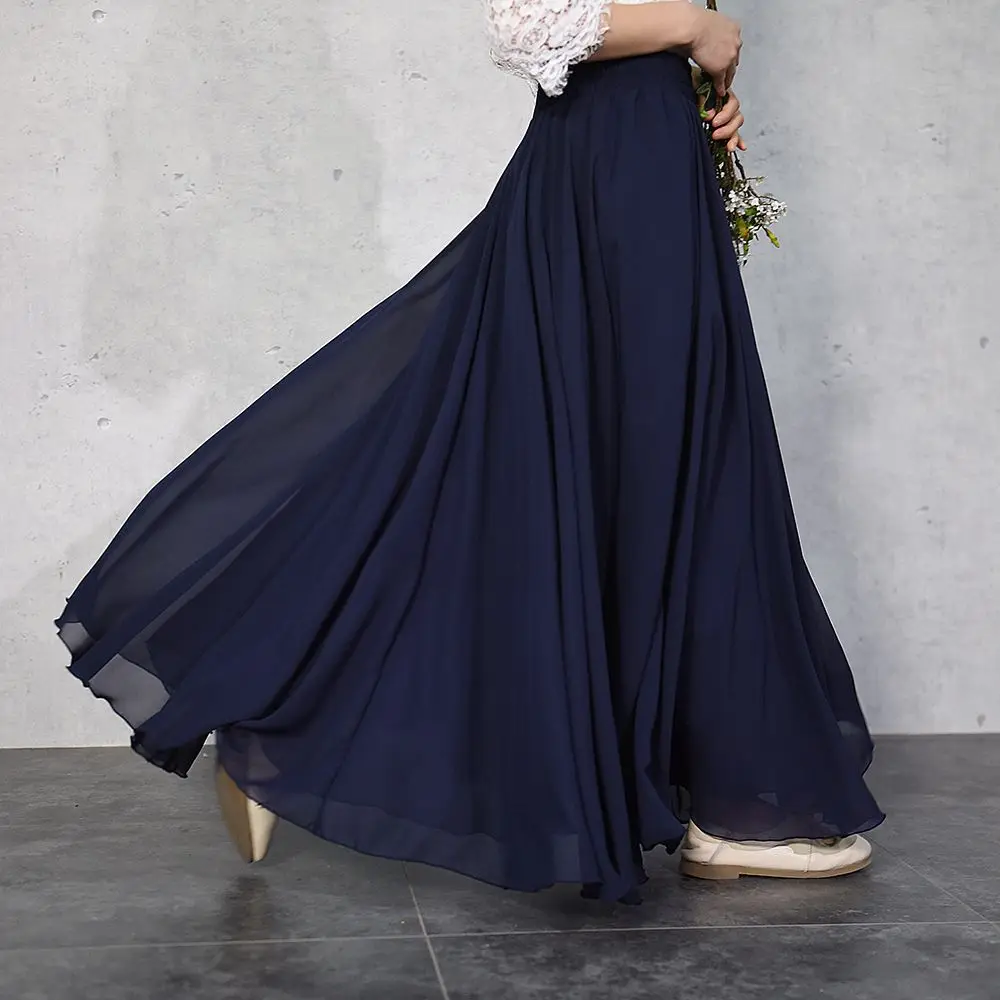 Spring And Summer ji nv Bohemian Beach Mopping High-waisted Pleated Three Layer Second Layer Chiffon Longuette Big Hemline Skirt
Spring And Summer ji nv Bohemian Beach Mopping High-waisted Pleated Three Layer Second Layer Chiffon Longuette Big Hemline Skirt