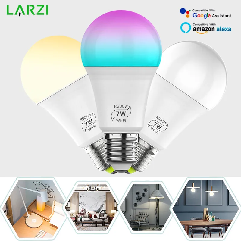 Smart Light Bulb 7w 9w Color Changing wifi Hue Light E27 RGB LED Bulb Dimmable Alexa Compatible Magic Smart Life APP Google
Smart Light Bulb 7w 9w Color Changing wifi Hue Light E27 RGB LED Bulb Dimmable Alexa Compatible Magic Smart Life APP Google