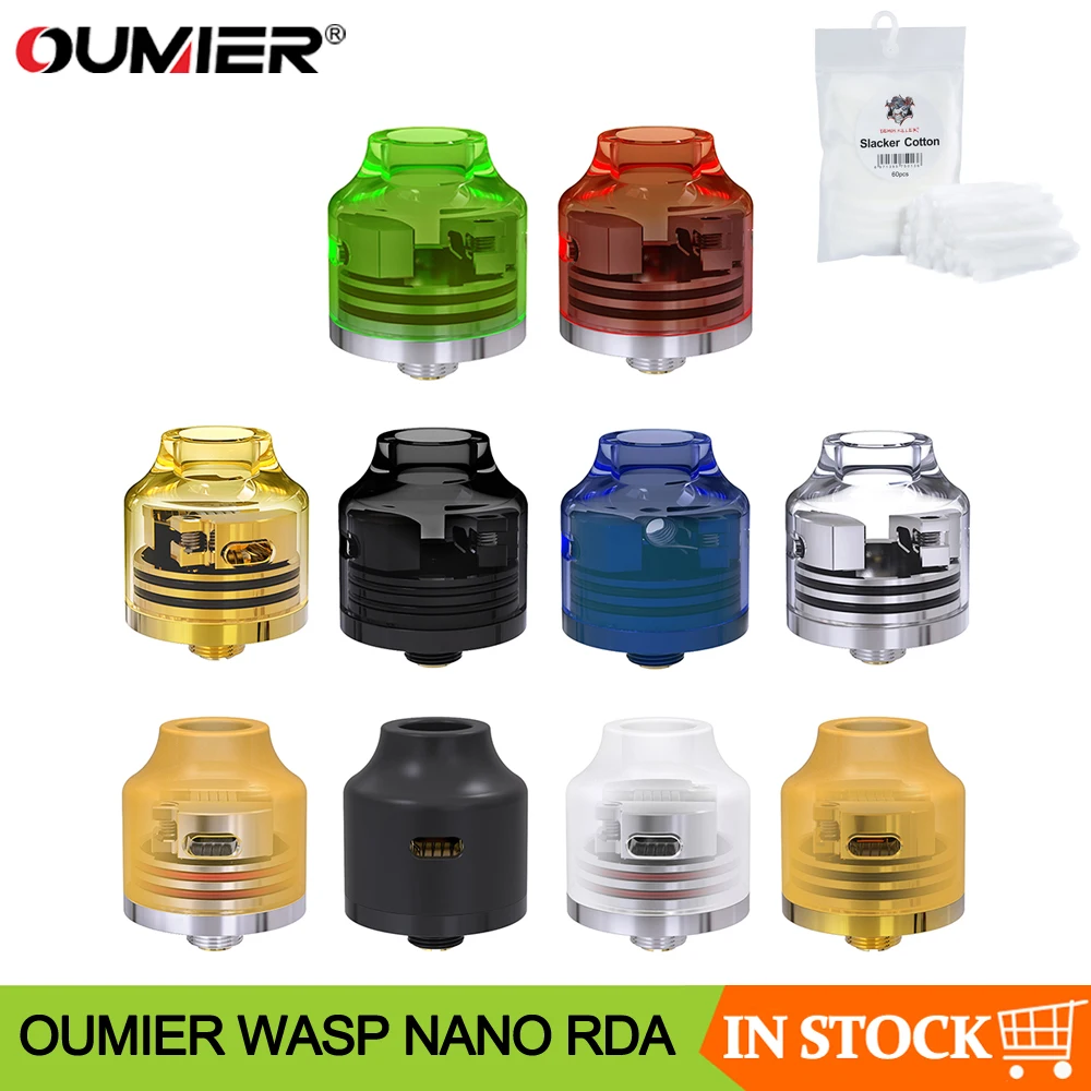 Original OUMIER WASP NANO RDA Tank 22mm Diameter Rebuildable Adjustable Airflow Atomizer For 510 Thread Pin Squonk Box Mod
Original OUMIER WASP NANO RDA Tank 22mm Diameter Rebuildable Adjustable Airflow Atomizer For 510 Thread Pin Squonk Box Mod