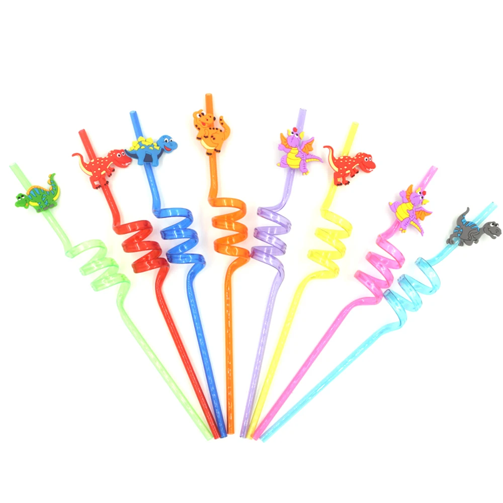 8 Color One Package Activity Small Gift Curved Straw Party Decoration Small Gift Dinosaur Cartoon Environmental Disposable Straw
8 Color One Package Activity Small Gift Curved Straw Party Decoration Small Gift Dinosaur Cartoon Environmental Disposable Straw