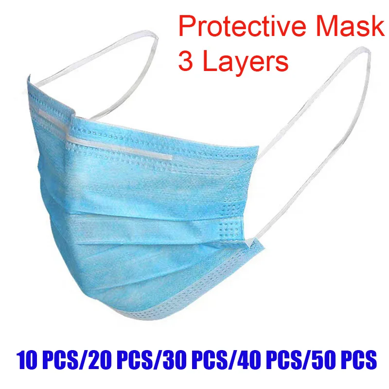 3 Layer Disposable Protective Face Mask 50pcs Adult Unisex Prevent Anti Virus Pollution pm2.5 Dust Mask Bacteria Safety Mask
3 Layer Disposable Protective Face Mask 50pcs Adult Unisex Prevent Anti Virus Pollution pm2.5 Dust Mask Bacteria Safety Mask
