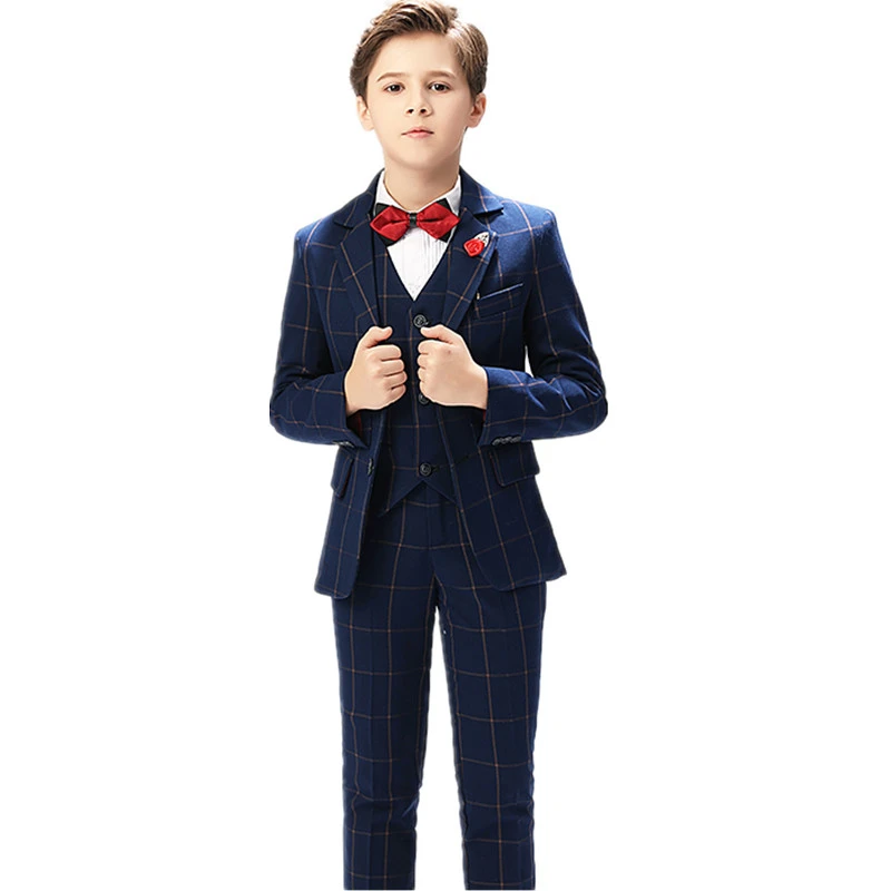 Formal Children Plaid Dress Suit Set Boy Wedding Party Catwalk Piano Performance Costume Kids Plaid Blazer Pants Clothing Sets
Formal Children Plaid Dress Suit Set Boy Wedding Party Catwalk Piano Performance Costume Kids Plaid Blazer Pants Clothing Sets
