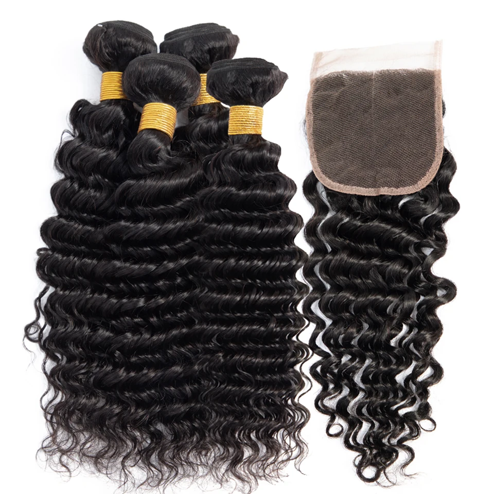 Brazilian deep wave bundles with closure non remy human hair weave 4 bundles with closure Peruvian hair closure with bundles
Brazilian deep wave bundles with closure non remy human hair weave 4 bundles with closure Peruvian hair closure with bundles