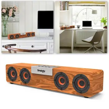 Bluetooth 5.0 Wireless TV Soundbar 4 Speaker Sound Home Powerful PC Wooden Subwoofer 20W Speaker For home Theater Stereo Ba G6B0
Bluetooth 5.0 Wireless TV Soundbar 4 Speaker Sound Home Powerful PC Wooden Subwoofer 20W Speaker For home Theater Stereo Ba G6B0