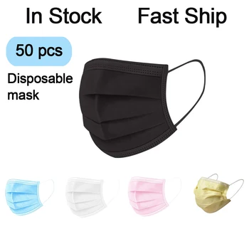 50 Pcs Disposable Face Mask Funda Mascarilla Mondkapjes Black Blue White 3 Layer Filter Mouth Cover Masks Adults Cubrebocas Au4
50 Pcs Disposable Face Mask Funda Mascarilla Mondkapjes Black Blue White 3 Layer Filter Mouth Cover Masks Adults Cubrebocas Au4