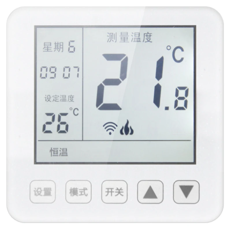 Smart Thermostat WiFi Wireless Temperature Controller APP Controls Electric Floor Heating for Warm Room Thermoregulator
Smart Thermostat WiFi Wireless Temperature Controller APP Controls Electric Floor Heating for Warm Room Thermoregulator