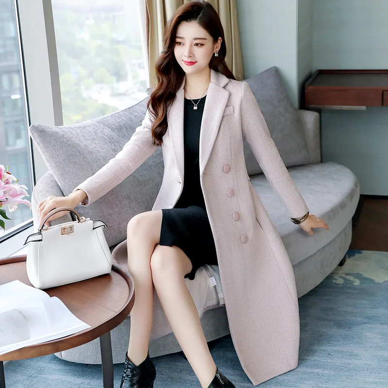 Fashion Solid Long Women Wool Coat Slim Single Breasted Winter Jacket Long Sleeve Cashmere Coat 2019
Fashion Solid Long Women Wool Coat Slim Single Breasted Winter Jacket Long Sleeve Cashmere Coat 2019