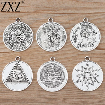 ZXZ 5pcs Large Tetragrammaton Pentagram Pentacle Round Charms Pendants for Necklace Jewelry Making Findings 35mm
ZXZ 5pcs Large Tetragrammaton Pentagram Pentacle Round Charms Pendants for Necklace Jewelry Making Findings 35mm