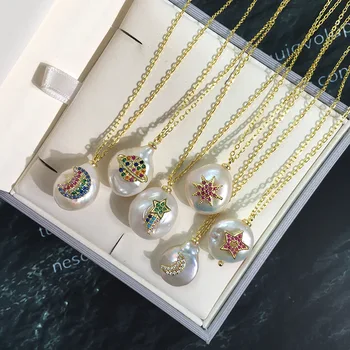 925 sterling silver natural pearl fashion necklace jewelry personality popular classic style simple five-pointed star shape hot
925 sterling silver natural pearl fashion necklace jewelry personality popular classic style simple five-pointed star shape hot