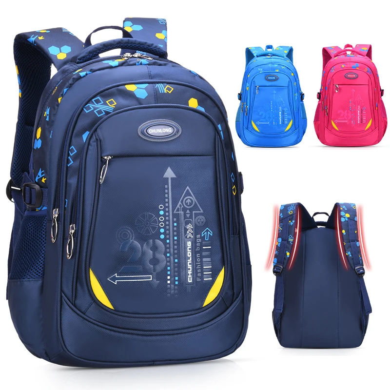 Фото Безопасный детский школьный рюкзак унисекс водонепроницаемый Mochila Escolar 6352 | Багаж