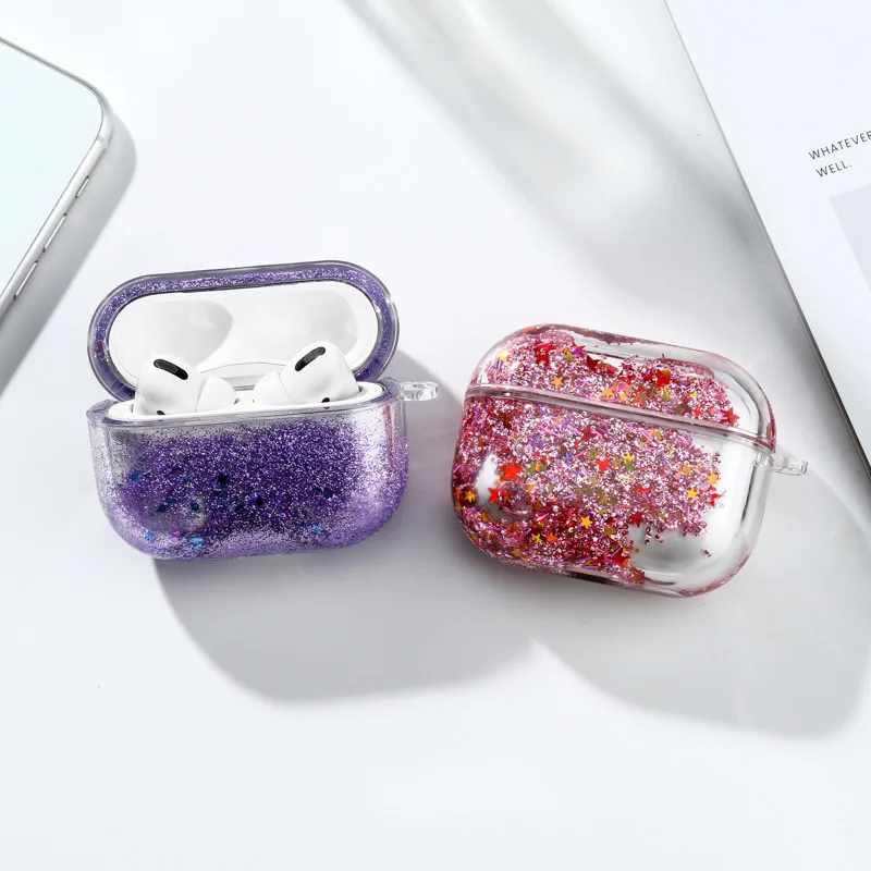 Liquid Quicksand Earphone Cover PC Hard Shell Creative for Airpods Protective Cover Pro3 Generation Glitter Sequins
Liquid Quicksand Earphone Cover PC Hard Shell Creative for Airpods Protective Cover Pro3 Generation Glitter Sequins