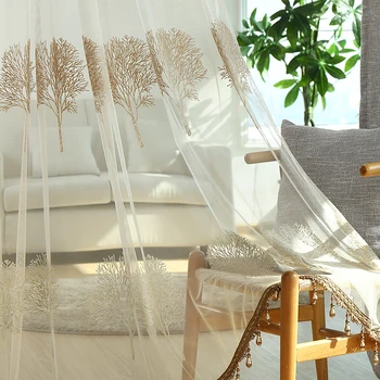 Country style tree branches embroidery sheer curtains for interior decor, living room curtain tulle (#LRRSZ1801)
Country style tree branches embroidery sheer curtains for interior decor, living room curtain tulle (#LRRSZ1801)