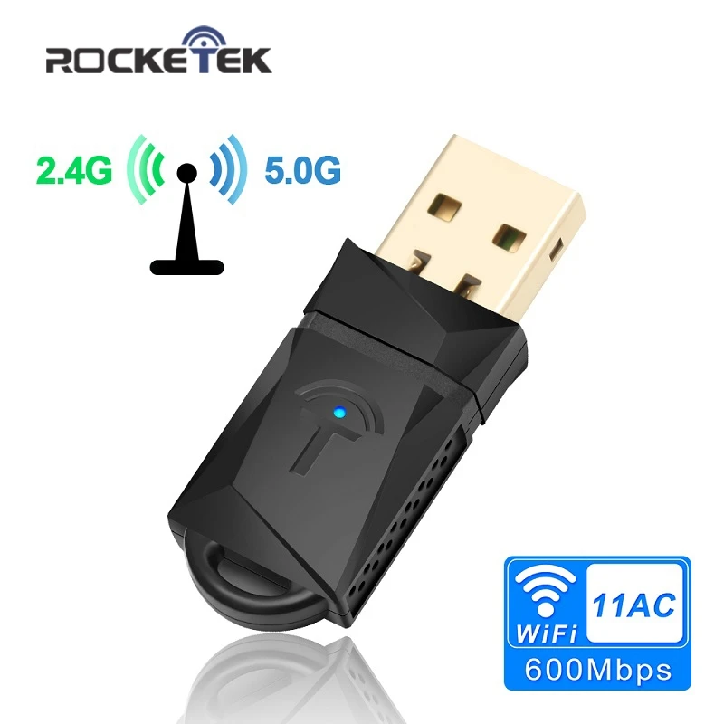 Rocketek 600 Мбит/с двухдиапазонный беспроводной USB WiFi адаптер RTL8188CU Wi Fi Ethernet приемник