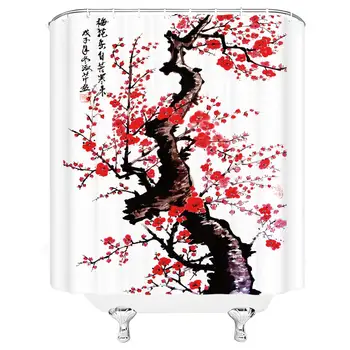 Red Plum Shower Curtain Sets Chinese Style Ink Painting Pattern with Chinese Inscription Cloth Fabric Polyester Bathroom
Red Plum Shower Curtain Sets Chinese Style Ink Painting Pattern with Chinese Inscription Cloth Fabric Polyester Bathroom