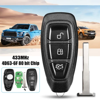 433Mhz 3 Button Car Smart Intelligent full Remote Key for Ford B-Max for C-Max for Focus for Galaxy KR55WK48801 4D83 80bit
433Mhz 3 Button Car Smart Intelligent full Remote Key for Ford B-Max for C-Max for Focus for Galaxy KR55WK48801 4D83 80bit