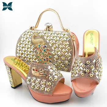 Comfortable heels Pumps African Sandals with Matching Bag Nigerian Design African Shoes and Bag Set for Party peach color
Comfortable heels Pumps African Sandals with Matching Bag Nigerian Design African Shoes and Bag Set for Party peach color