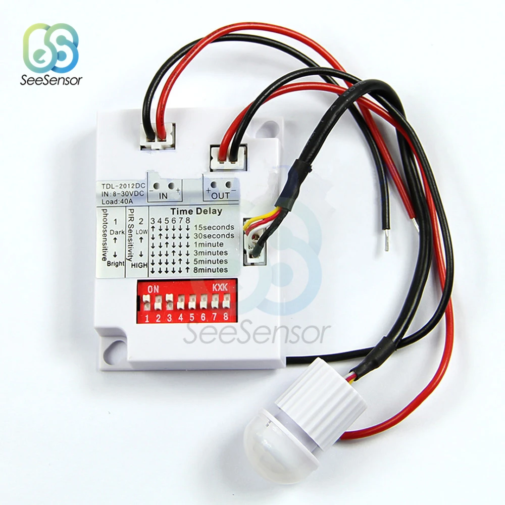 12V 24V 8-30VDC PIR Motion Sensor Switch IR Infrared Human Body Induction Sensor Detector Switch for LED Light Corridor Aisle
12V 24V 8-30VDC PIR Motion Sensor Switch IR Infrared Human Body Induction Sensor Detector Switch for LED Light Corridor Aisle