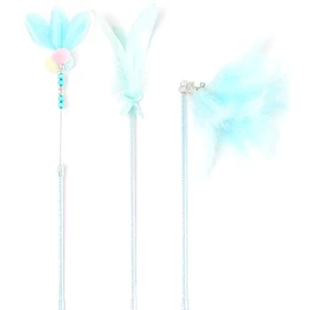 3 Pcs Fairy Funny Cat Stick Feather Handmade Bell Tassel Hairball Funny Cat Toy Supplies 
3 Pcs Fairy Funny Cat Stick Feather Handmade Bell Tassel Hairball Funny Cat Toy Supplies