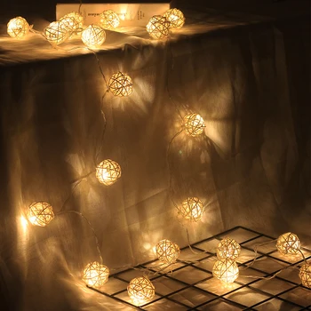 4M 40 Rattan Ball Light LED String Christmas Garland Wedding Room Fairy Lights Decoration For Holiday Party Lighting Chain
4M 40 Rattan Ball Light LED String Christmas Garland Wedding Room Fairy Lights Decoration For Holiday Party Lighting Chain