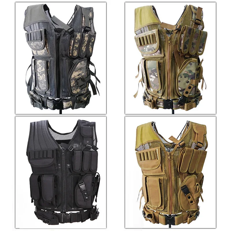 4 Colors Camouflage Mesh Military Tactical Hunting Vest Wargame Body Molle Armor Hunting Accessories Vest CS Outdoor Equipment
4 Colors Camouflage Mesh Military Tactical Hunting Vest Wargame Body Molle Armor Hunting Accessories Vest CS Outdoor Equipment