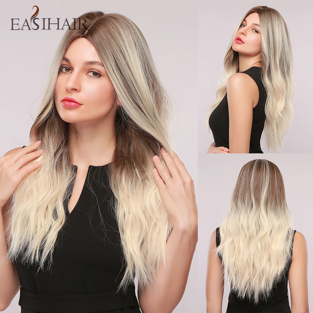 EASIHAIR Long Synthetic Hair Wigs for Women Brown to Blonde Ombre Middle Part Wavy Cosplay Wigs Heat Resistant Natural Hair Wig
EASIHAIR Long Synthetic Hair Wigs for Women Brown to Blonde Ombre Middle Part Wavy Cosplay Wigs Heat Resistant Natural Hair Wig