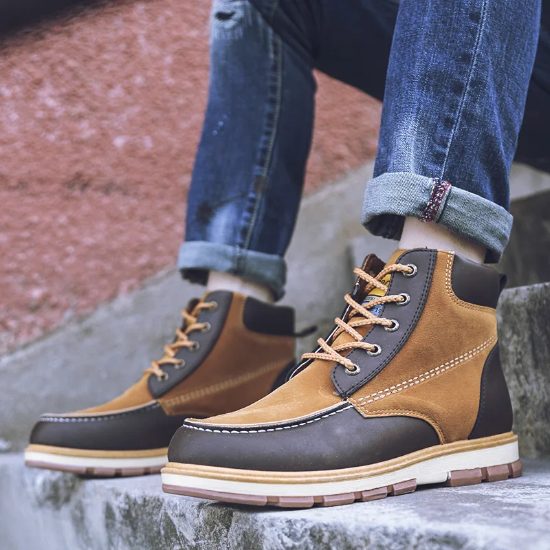 Autumn And Winter New Style Hight-top Anti-slip Wear-Resistant Work Shoes Popular Brand British Style Big Head Shoes Cool Mixed
Autumn And Winter New Style Hight-top Anti-slip Wear-Resistant Work Shoes Popular Brand British Style Big Head Shoes Cool Mixed