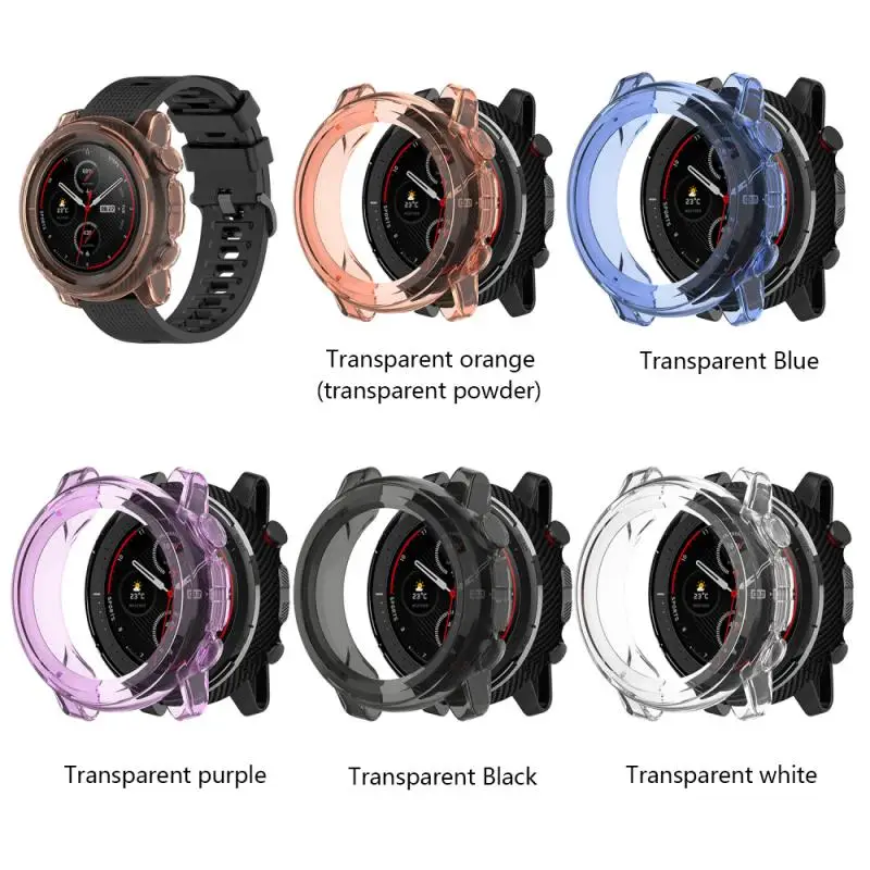 Прозрачный защитный бампер из ТПУ чехол рамка для часов Xiaomi Amazfit Stratos 3 aториал
