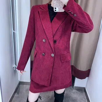 Spring Autumn Two Piece Skirt Set Ladies Casual Long Blazer Coat+Mini A Line Skirt Suit 2020 Plus Size Corduroy Women Outfits
Spring Autumn Two Piece Skirt Set Ladies Casual Long Blazer Coat+Mini A Line Skirt Suit 2020 Plus Size Corduroy Women Outfits