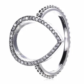 Authentic 925 Sterling Silver Ring Teardrop Silhouette Rings With Crystal For Women Wedding Party Gift Fine Jewelry
Authentic 925 Sterling Silver Ring Teardrop Silhouette Rings With Crystal For Women Wedding Party Gift Fine Jewelry