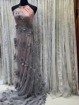 high end handmade grey color embroidered net lace fabric with 3D flower JOY-3910 beaded african tulle lace for wedding dress f
high end handmade grey color embroidered net lace fabric with 3D flower JOY-3910 beaded african tulle lace for wedding dress f
