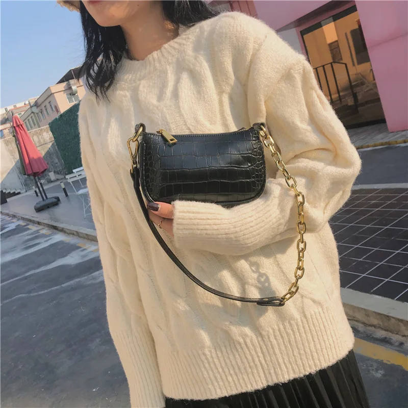Luxury Handbags Women Bags Designer Vintage Alligator Chains Shoulder Bags High Quality PU Baguette Crossbody Bags for Women
Luxury Handbags Women Bags Designer Vintage Alligator Chains Shoulder Bags High Quality PU Baguette Crossbody Bags for Women