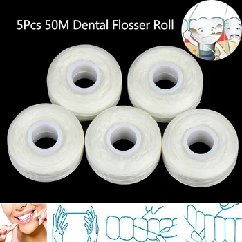 5Roll 50m Dental Flosser Oral Hygiene Floss Teeth Cleaning Mint Flavor Tooth Wax
5Roll 50m Dental Flosser Oral Hygiene Floss Teeth Cleaning Mint Flavor Tooth Wax
