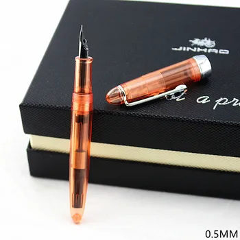 Jinhao Acrylic Resin Creative Fountain Pen Transparent red Converter and Fine Nib 0.5mm Ink Pen Silver Trim Writing Gift Pen
Jinhao Acrylic Resin Creative Fountain Pen Transparent red Converter and Fine Nib 0.5mm Ink Pen Silver Trim Writing Gift Pen