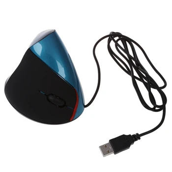Vertical USB mouse 1000DPI ergonomic mouse blue computer LED PC