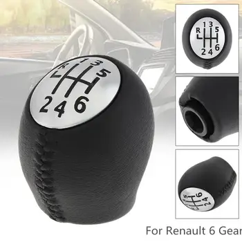 

6 Speed ABS Plastic Leather Car Manual Handball Gear Shift Knob Fit for Renault Megane Clio Laguna Scenic / Vauxhall Opel