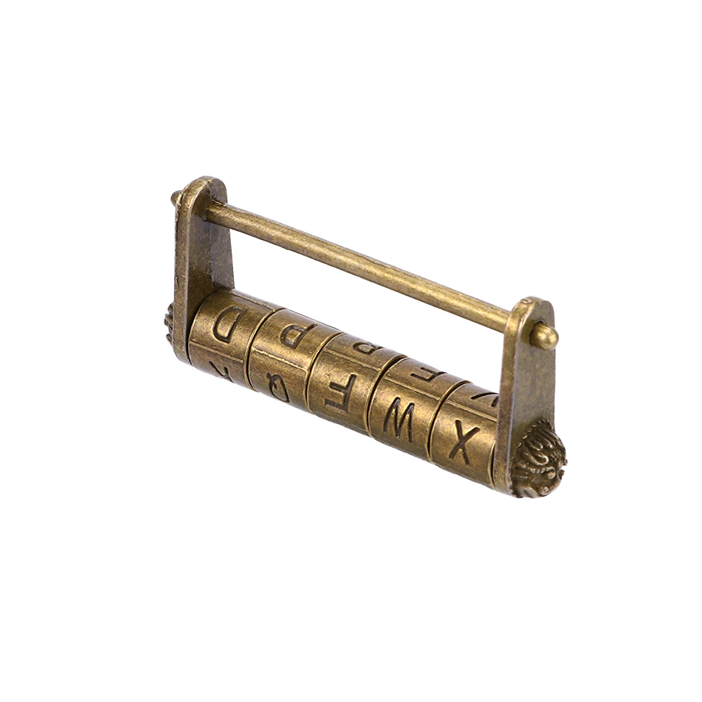 Metal Chinese Vintage Bronze Retro Combination Lock 5 Letter Password Lock Jewelry Box Padlock for Wooden Suitcase Drawer
Metal Chinese Vintage Bronze Retro Combination Lock 5 Letter Password Lock Jewelry Box Padlock for Wooden Suitcase Drawer
