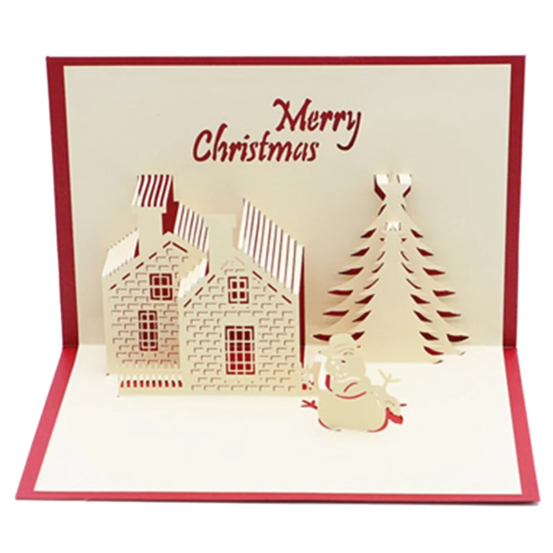 Christmas Greeting Card Christmas Castle Creative Christmas Handmade Paper Carving 3D Three-dimensional Small Card
Christmas Greeting Card Christmas Castle Creative Christmas Handmade Paper Carving 3D Three-dimensional Small Card