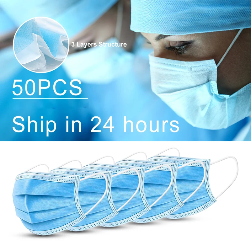 50/100Pcs Disposable 3-Ply Face Mask Nonwoven PM2.5 Mouth Civilian Use Filter Masks Breathable Mouth Cover
50/100Pcs Disposable 3-Ply Face Mask Nonwoven PM2.5 Mouth Civilian Use Filter Masks Breathable Mouth Cover