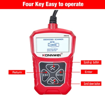 KONNWEI KW310 OBD2 Scanner for Auto OBD 2 Car Scanner Diagnostic Tool OBD2 Analyzer Code Reader Vehicle CAN Obdii Scan Tools
KONNWEI KW310 OBD2 Scanner for Auto OBD 2 Car Scanner Diagnostic Tool OBD2 Analyzer Code Reader Vehicle CAN Obdii Scan Tools
