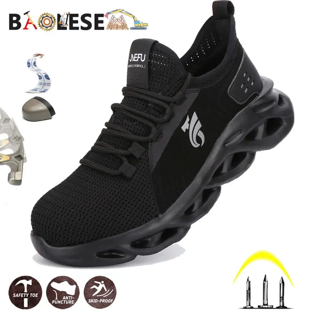BAOLESEM New Man Safety Shoes Man Work Shoes Steel Cap Male Contruction Sneakers Anti-smashing Breatheable Work Safety Shoes
BAOLESEM New Man Safety Shoes Man Work Shoes Steel Cap Male Contruction Sneakers Anti-smashing Breatheable Work Safety Shoes